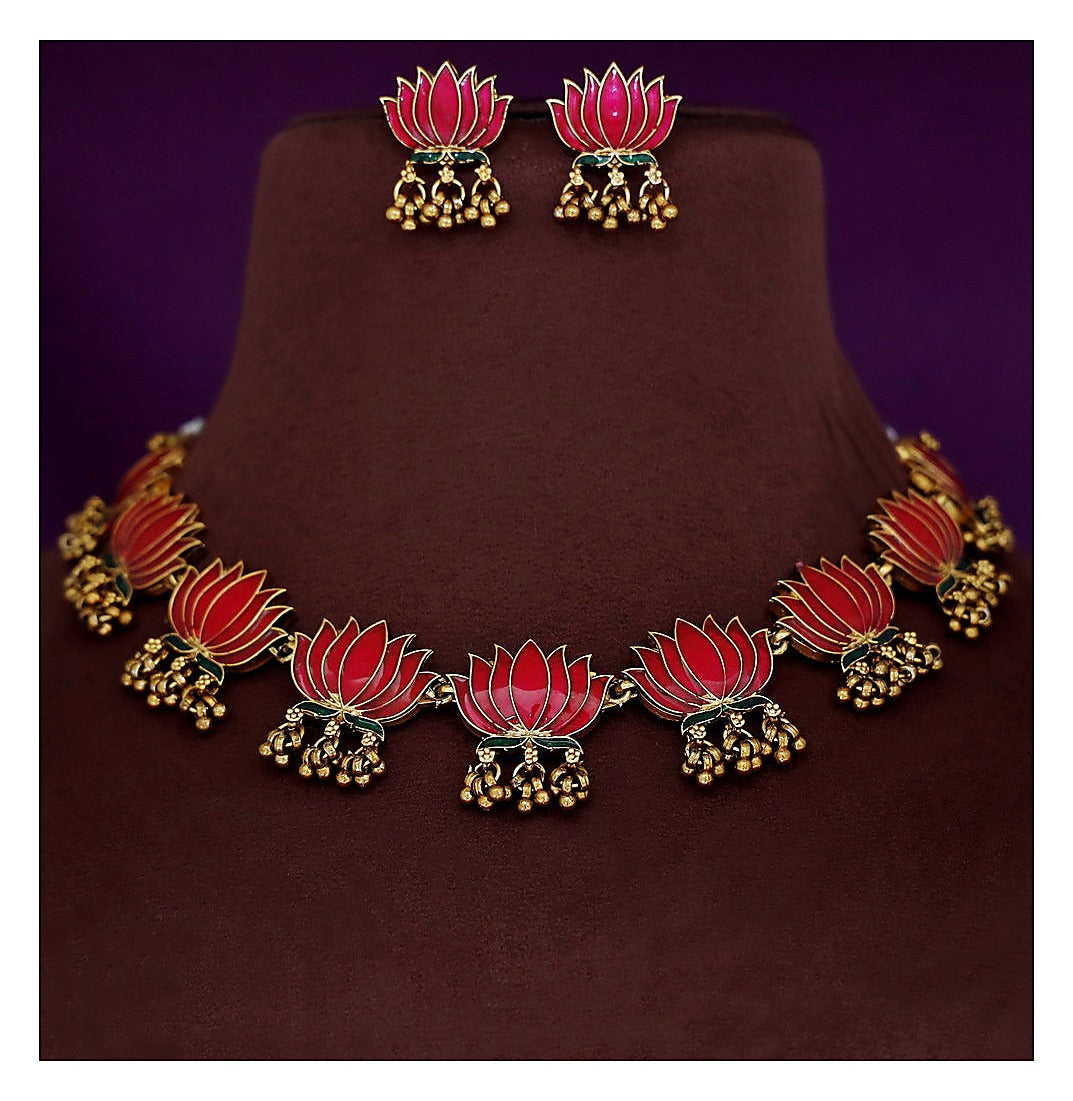 lotus-necklace-set-antique-gold-tone-with-pink-enamel-detail-image-3-03.jpg