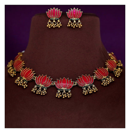 lotus-necklace-set-antique-gold-tone-with-pink-enamel-detail-image-3-03.jpg