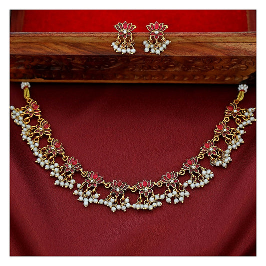 lotus-short-necklace-set-antique-gold-tone-with-tourmaline-stone-detail-front-01.jpg