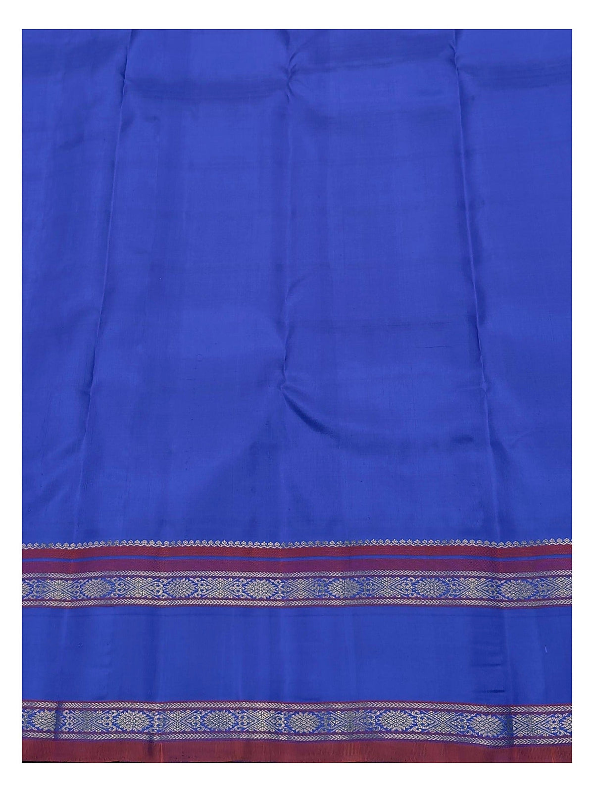 Purple Handwoven Kanchipuram Silk Saree with Maroon Border