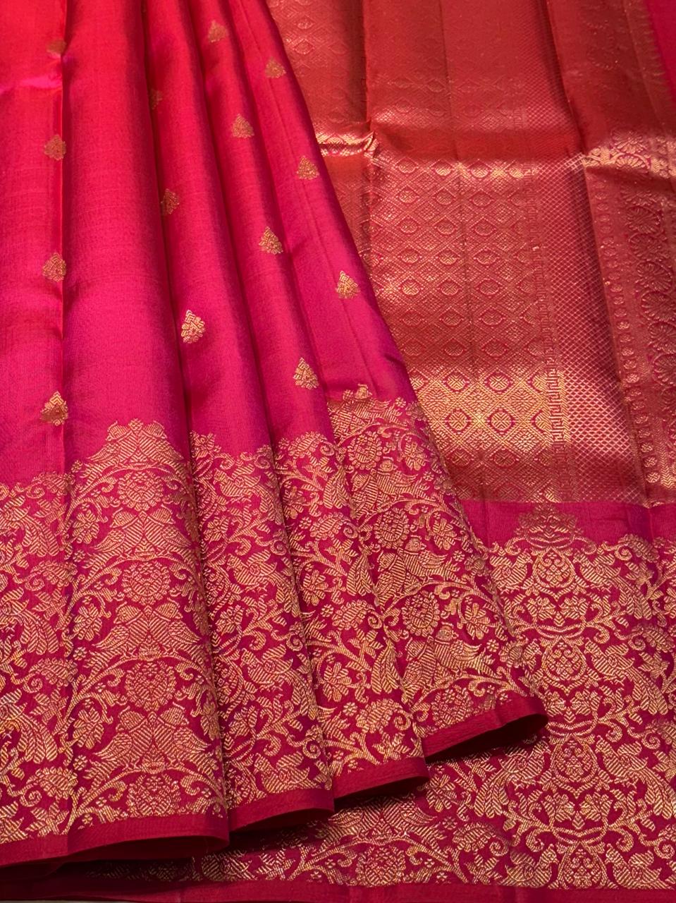 Kanchipuram pure silk saree with rich zari weaving – full view