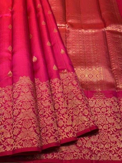 Kanchipuram pure silk saree with rich zari weaving – full view