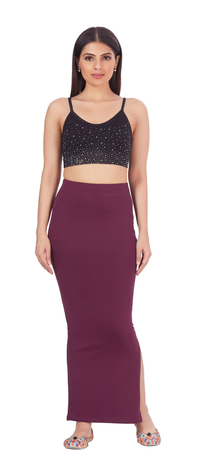 Women’s Lycra Cotton Stretchable Saree Shapewear Petticoat – Wine